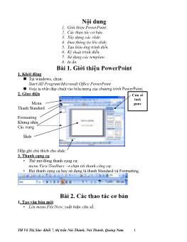 Giáo trình Thực hành PowerPoint 2003