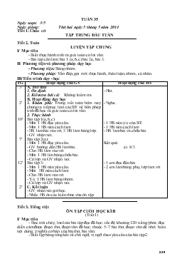 Giáo án lớp 5 - Tuần 35