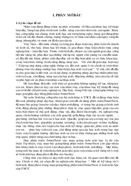 Đề tài Một số kỹ năng xử lí hình ảnh, đoạn phim trong soạn giảng bằng phần mềm PowerPoint ở môn sinh học cấp THCS