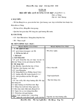 Giáo án Âm nhạc lớp 1 năm học 2011 - 2012