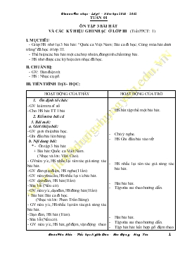 Giáo án Âm nhạc lớp 4 năm học 2011 - 2012