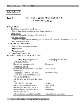 Giáo án âm nhạc lớp 5 - Tuần 15 năm học 2014