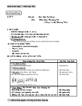 Giáo án âm nhạc lớp 5 - Tuần 16 năm học 2014