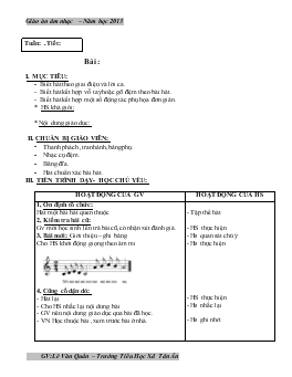Giáo án âm nhạc năm học 2013