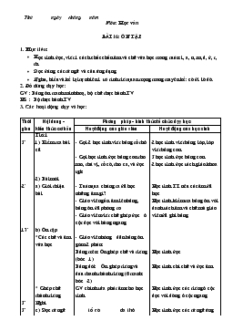 Giáo án lớp 1 - Bài 16