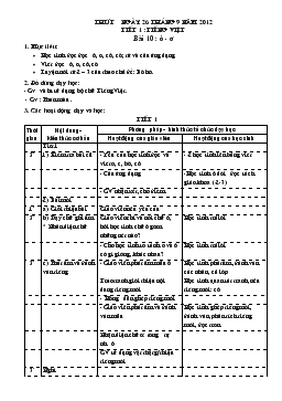 Giáo án lớp 1 - Tuần 3, bài 10