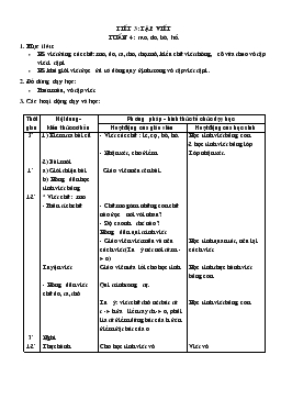 Giáo án lớp 1 - Tuần 4, tiết 3