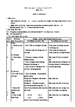 Giáo án lớp 1 - Tuần 5, bài 21