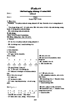 Giáo án lớp 2 - Tuần 11