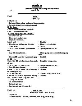 Giáo án lớp 2 - Tuần 2