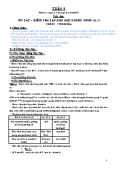 Giáo án lớp 3 kỳ I - Tuần 9