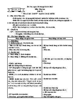 Giáo án lớp 4 - Tuần 12