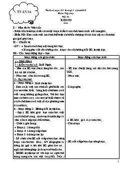 Giáo án lớp 4 - Tuần 16