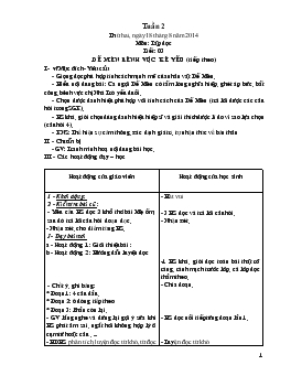 Giáo án lớp 4 - Tuần 2