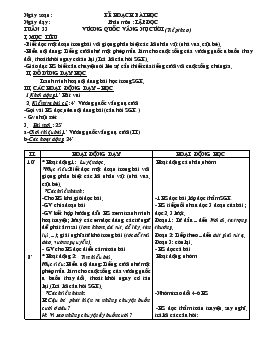 Giáo án lớp 5 - Tuần 33