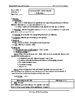 Giáo án Sinh học 9 - Tiết 5