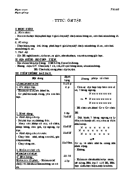 Giáo án Thể dục 7 - Tiết 60