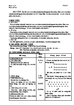 Giáo án Thể dục 7 - Tiết 62