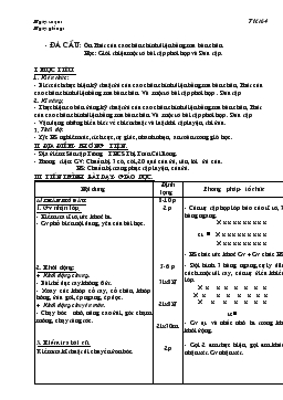 Giáo án Thể dục 7 - Tiết 64