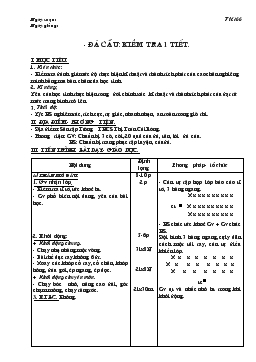 Giáo án Thể dục 7 - Tiết 66