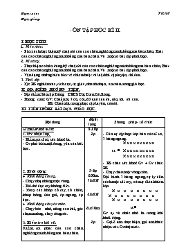 Giáo án Thể dục 7 - Tiết 67