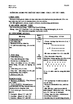 Giáo án Thể dục 7 - Tiết 70