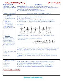 Giáo án Thể dục 8 - Tiết 11
