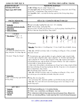 Giáo án Thể dục 8 - Tiết 7