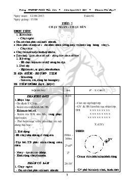 Giáo án Thể dục 9 - Học kỳ I - Tiết 2