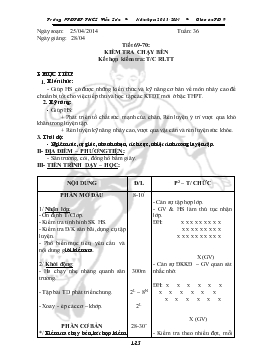 Giáo án Thể dục 9 - Học kỳ II - Tiết 69, 70