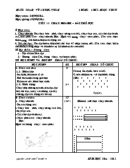 Giáo án Thể dục 9 - Tiết 11, 12