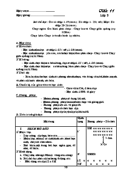 Giáo án Thể dục 9 - Tiết 11