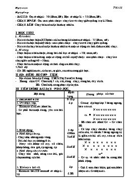 Giáo án Thể dục 9 - Tiết 11