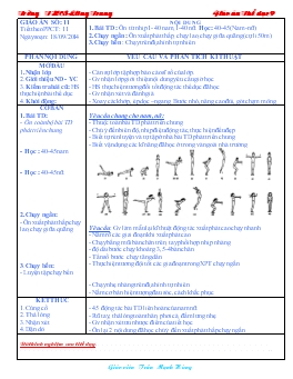 Giáo án Thể dục 9 - Tiết 11