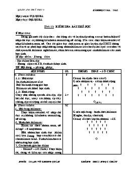 Giáo án Thể dục 9 - Tiết 13, 14