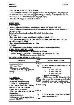 Giáo án Thể dục 9 - Tiết 15