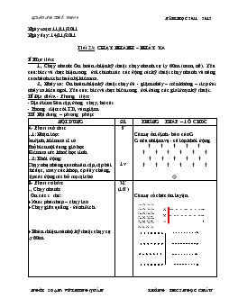 Giáo án Thể dục 9 - Tiết 23, 24