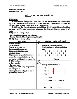 Giáo án Thể dục 9 - Tiết 25, 26