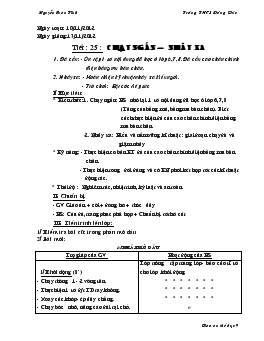 Giáo án Thể dục 9 - Tiết 25