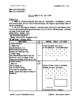 Giáo án Thể dục 9 - Tiết 27, 28