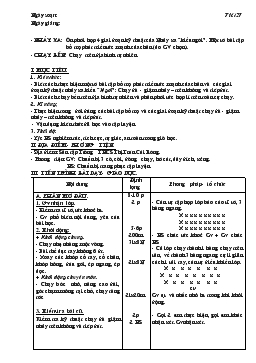 Giáo án Thể dục 9 - Tiết 27