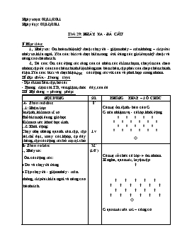 Giáo án Thể dục 9 - Tiết 29, 30