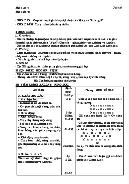 Giáo án Thể dục 9 - Tiết 30