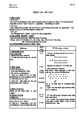 Giáo án Thể dục 9 - Tiết 31