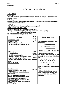 Giáo án Thể dục 9 - Tiết 32