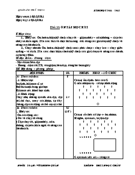 Giáo án Thể dục 9 - Tiết 33, 34