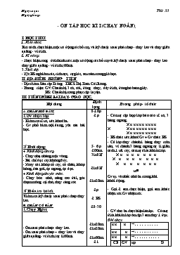 Giáo án Thể dục 9 - Tiết 33