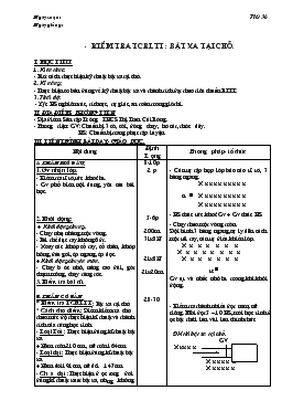 Giáo án Thể dục 9 - Tiết 36