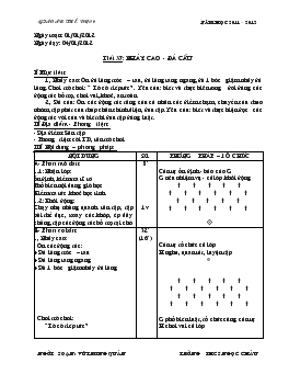 Giáo án Thể dục 9 - Tiết 37, 38