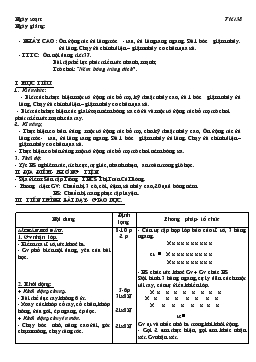 Giáo án Thể dục 9 - Tiết 38